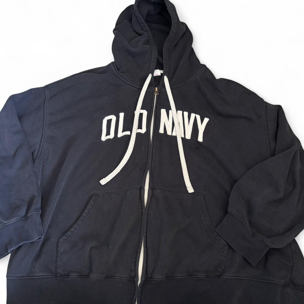 Old-navy Women's Black and Navy Hoodie